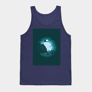 wilderness Silhouette Illustration Tank Top